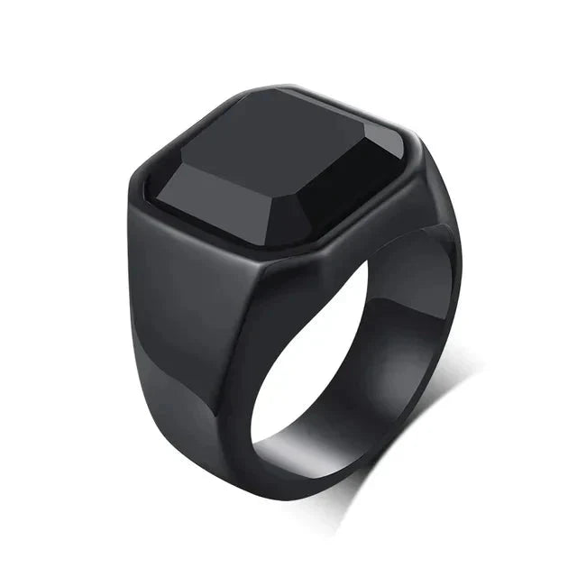 Thorne | Signet Ring with Striking Blue Stone Inlay and Durable Design