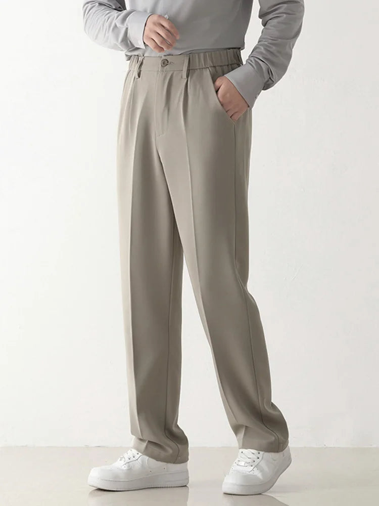 Wide Leg Formal Trousers - Relaxed Draped Fit