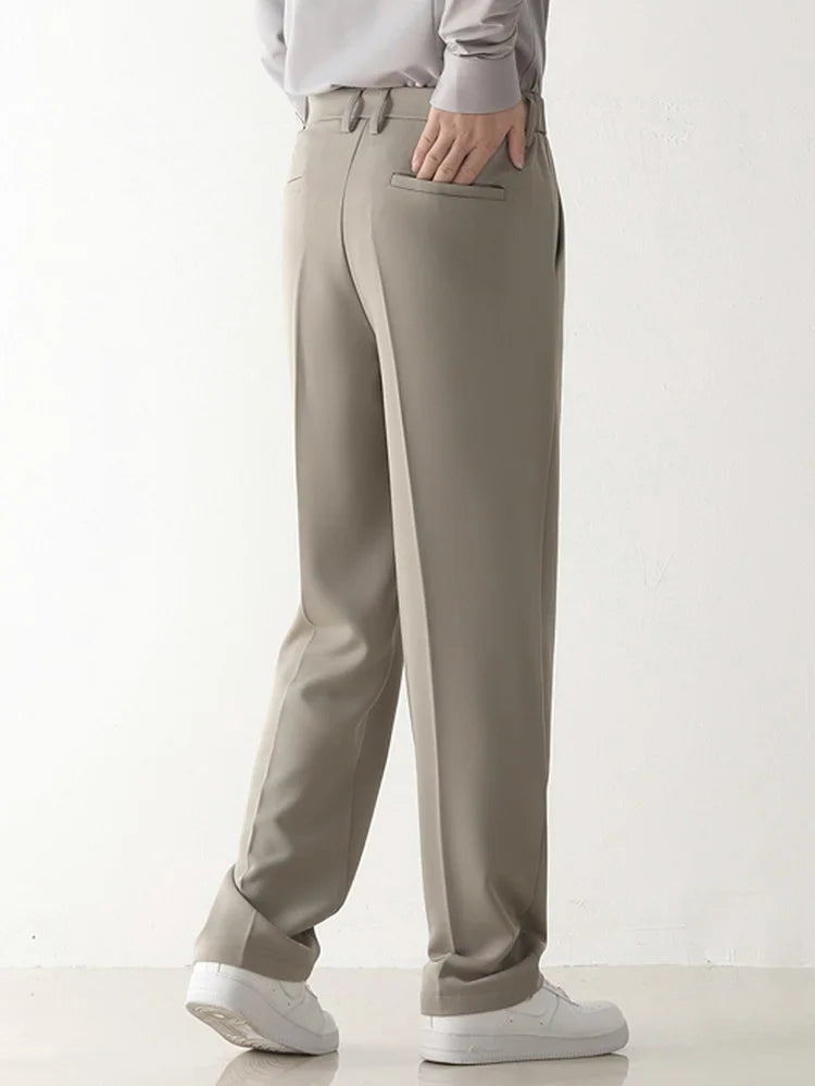 Wide Leg Formal Trousers - Relaxed Draped Fit