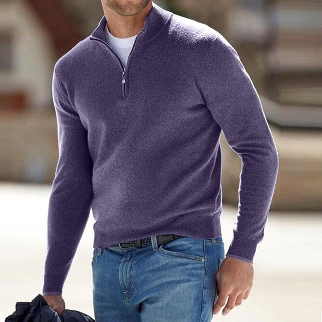 Half Zip Jumper - Casual Fit Pullover for Everyday Wear