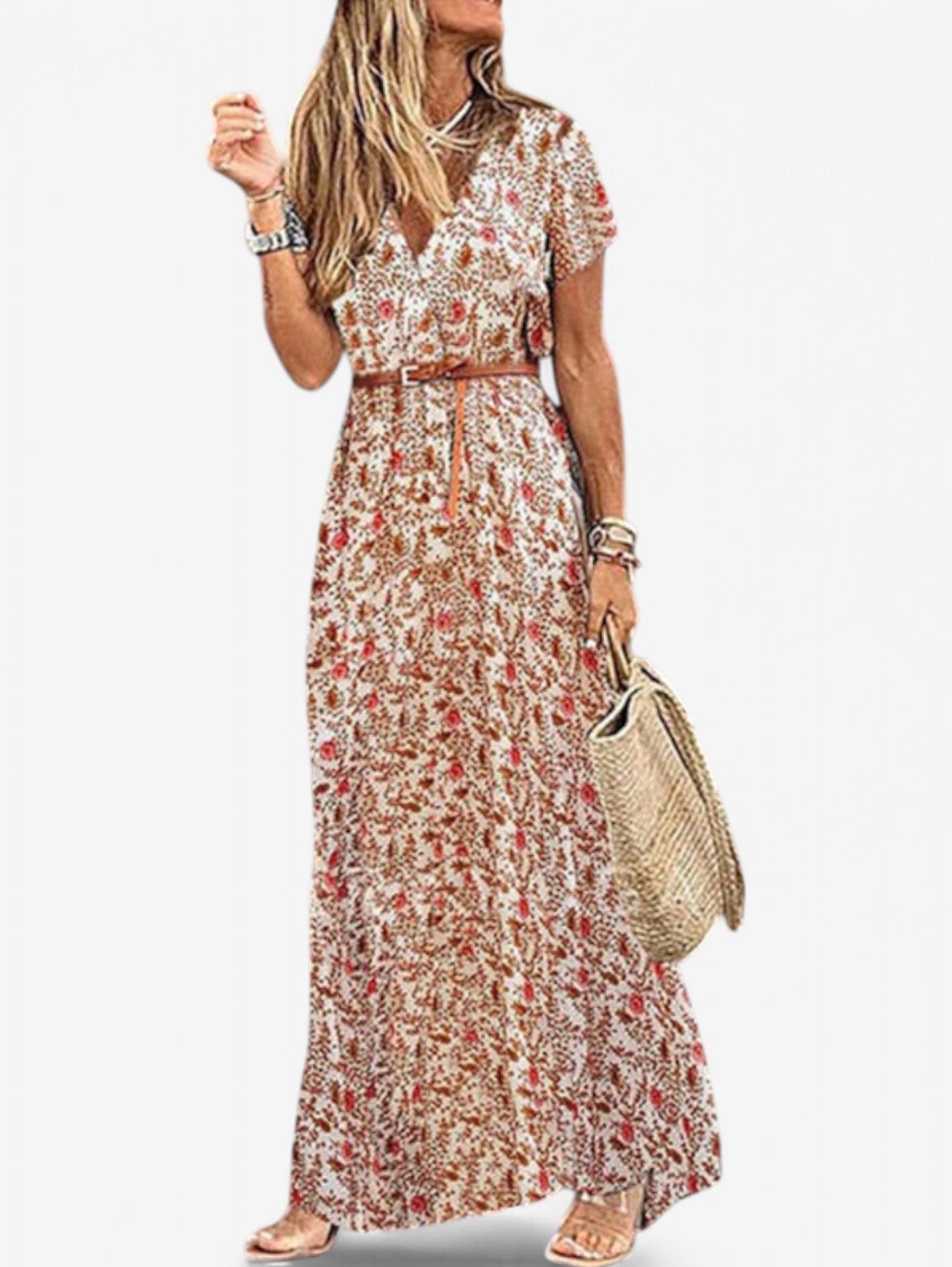 Women's Wedding Guest Wrap Maxi Dress