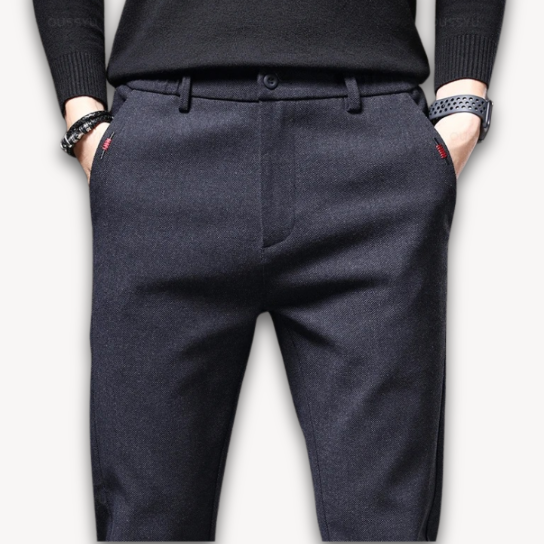 Slim Fit Formal Work Trousers - Smart Business Style