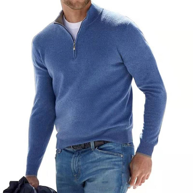 Half Zip Jumper - Casual Fit Pullover for Everyday Wear