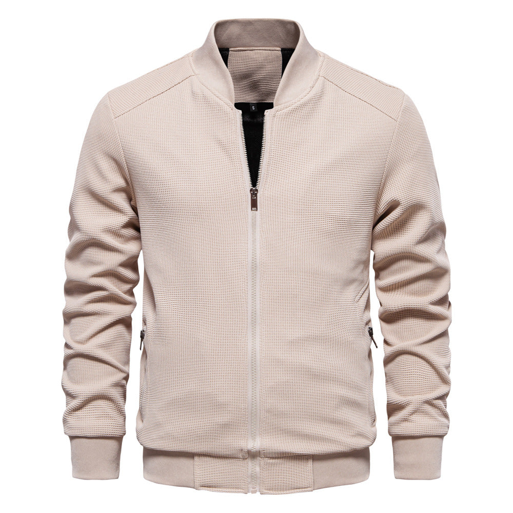 Bomber Jacket - Zip Front Ribbed Hem