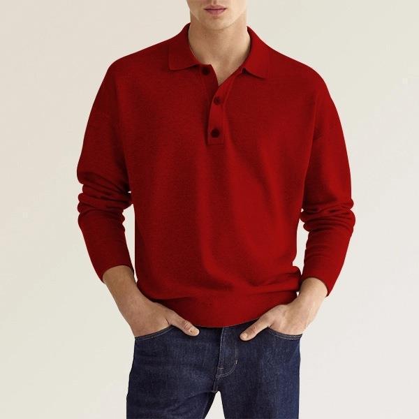 Long Sleeve Polo Shirt - Classic Fit Casual Style