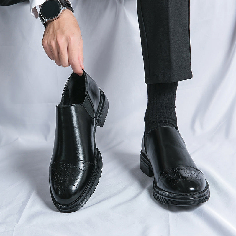 Slip On Dress Shoes - Classic Formal Cap Toe Design