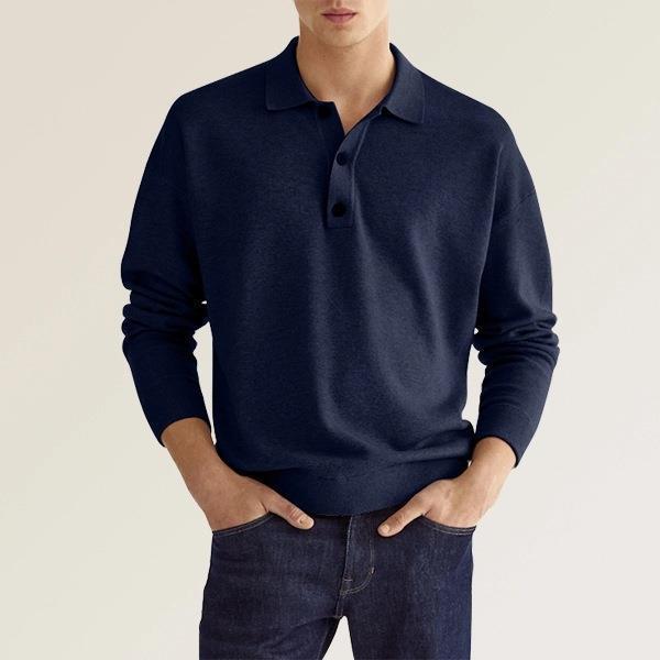Long Sleeve Polo Shirt - Classic Fit Casual Style