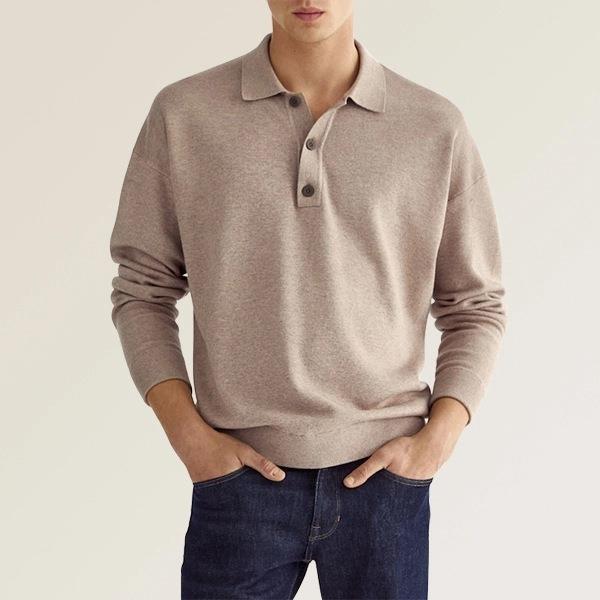 Long Sleeve Polo Shirt - Classic Fit Casual Style