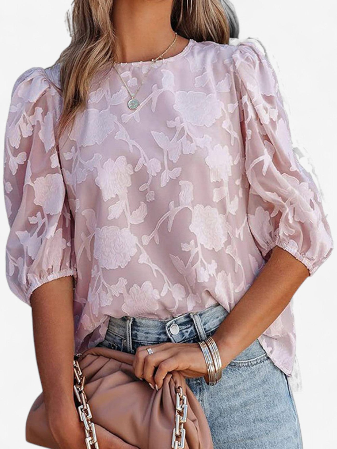 Women's Casual Round Neck Blouse Top