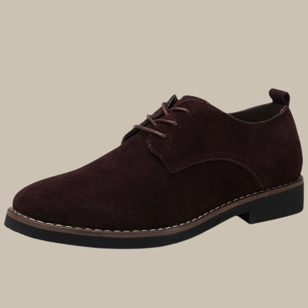 Lace Up Derby Shoes - Classic Round Toe Style