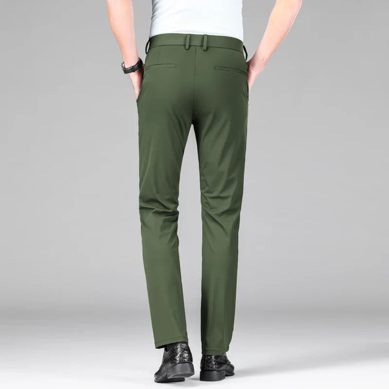 Slim Fit Chinos Work Trousers - Button Waist