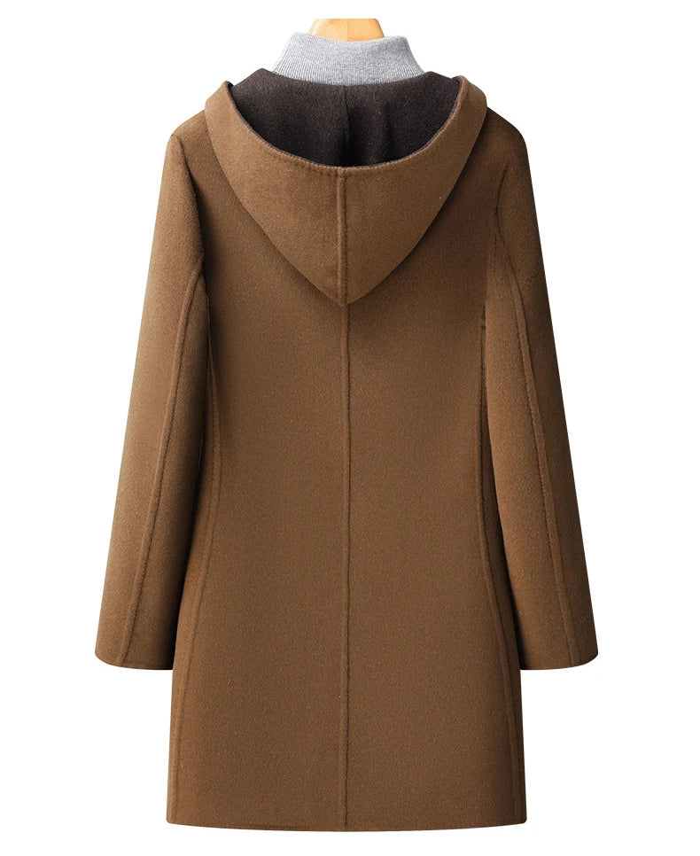 Hooded Overcoat | Long Button Front Style