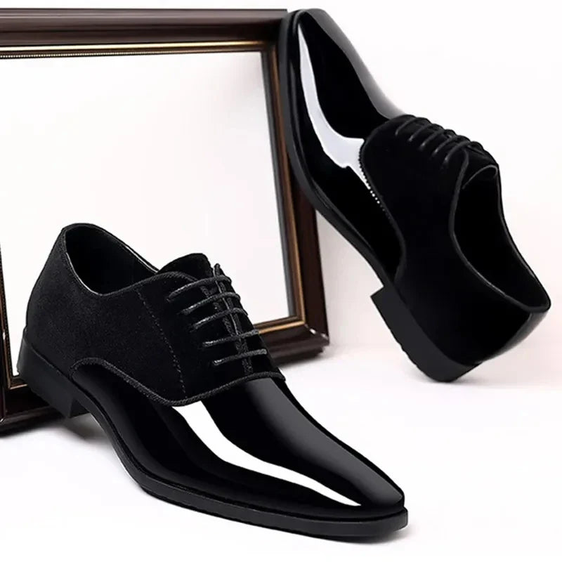 Oxford Dress Shoes - Contrast Finish with Lace Up Design