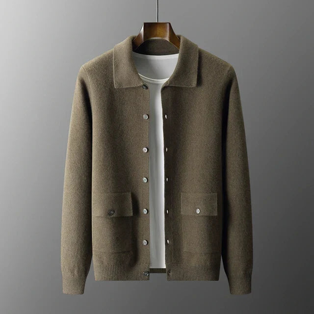 Cardigan - Button Front with Patch Pockets