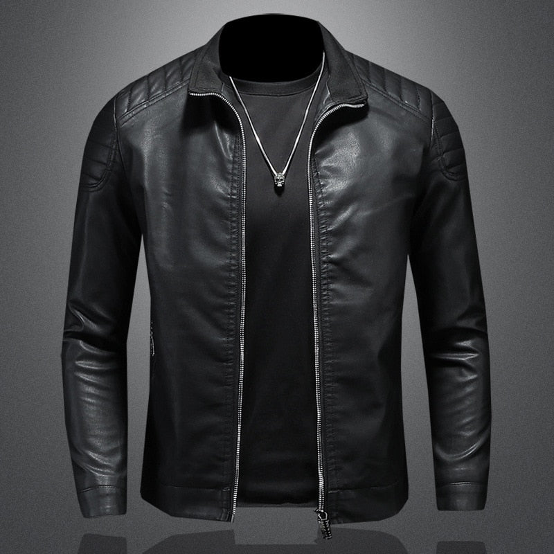 Biker Jacket - Slim Fit with Zip Front