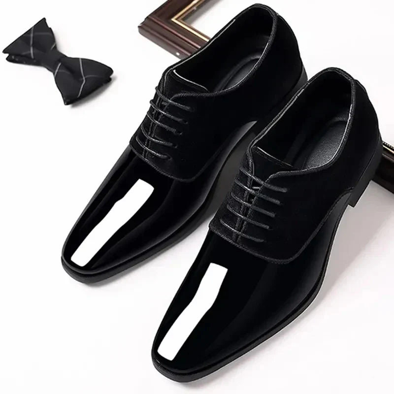 Oxford Dress Shoes - Contrast Finish with Lace Up Design