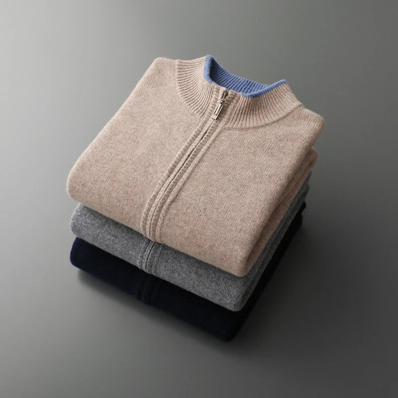 Zip Up Jacket | Minimalist Stand Collar Style