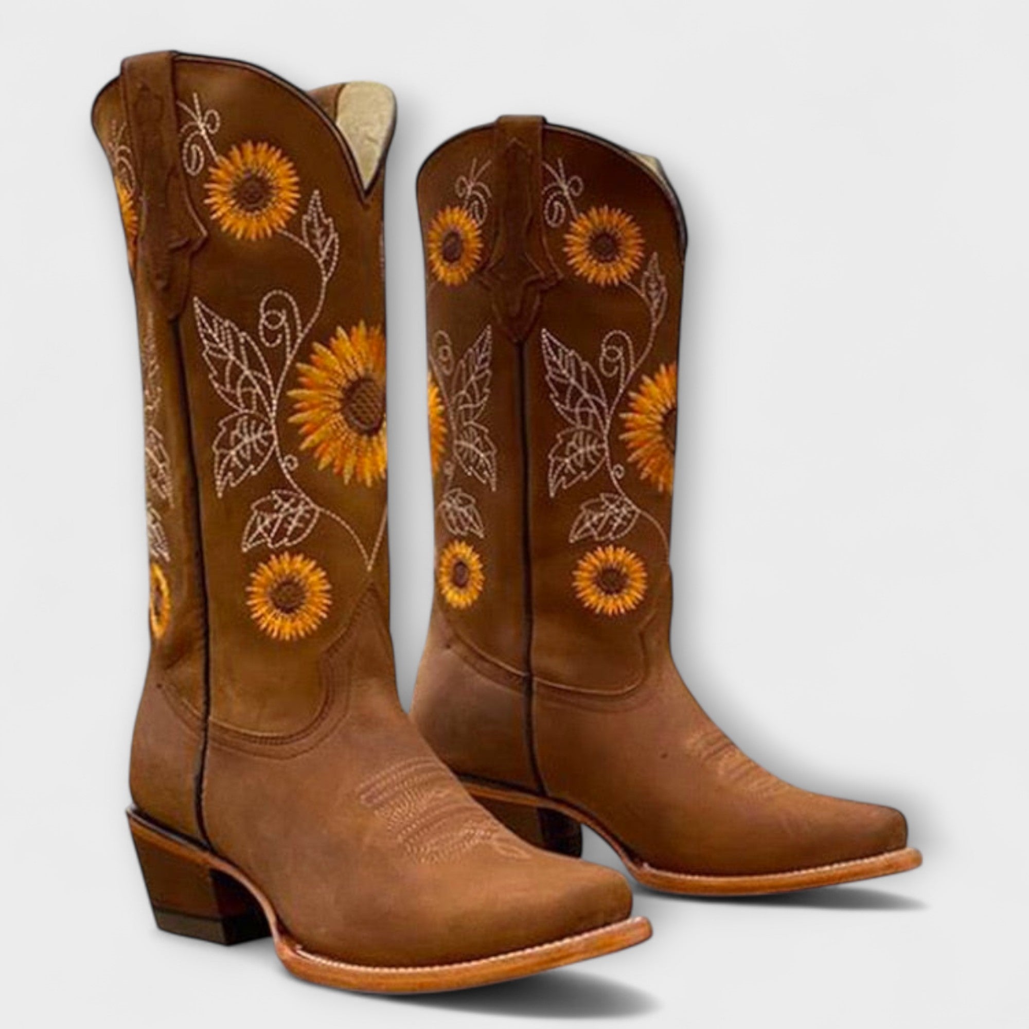 Western Cowboy Boots - Embroidered Tall Design
