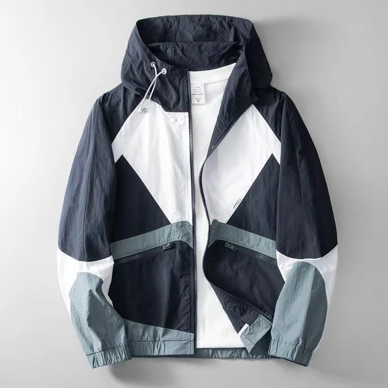 Windbreaker Jacket | Hooded Zip Up Style