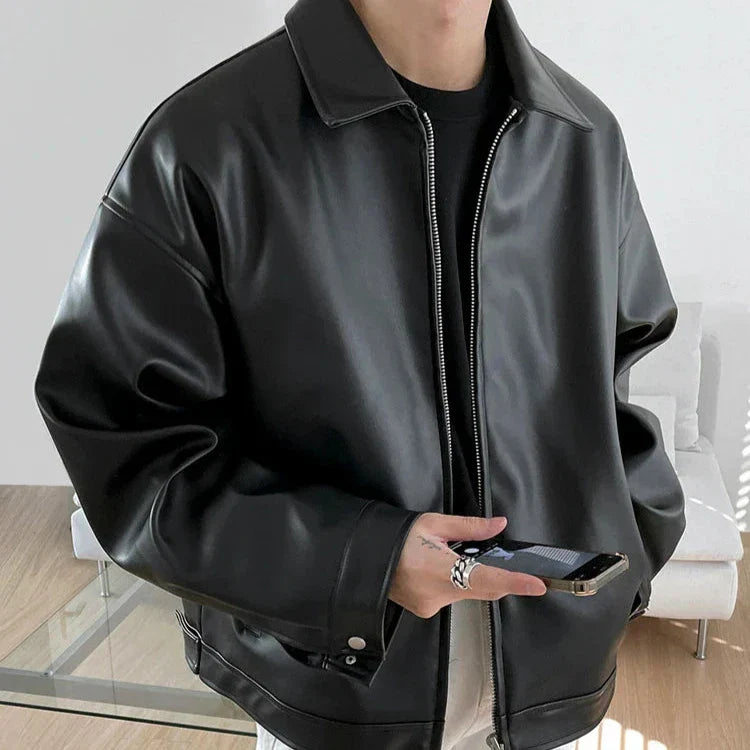 Men’s Biker Jacket | Oversized Zip Up