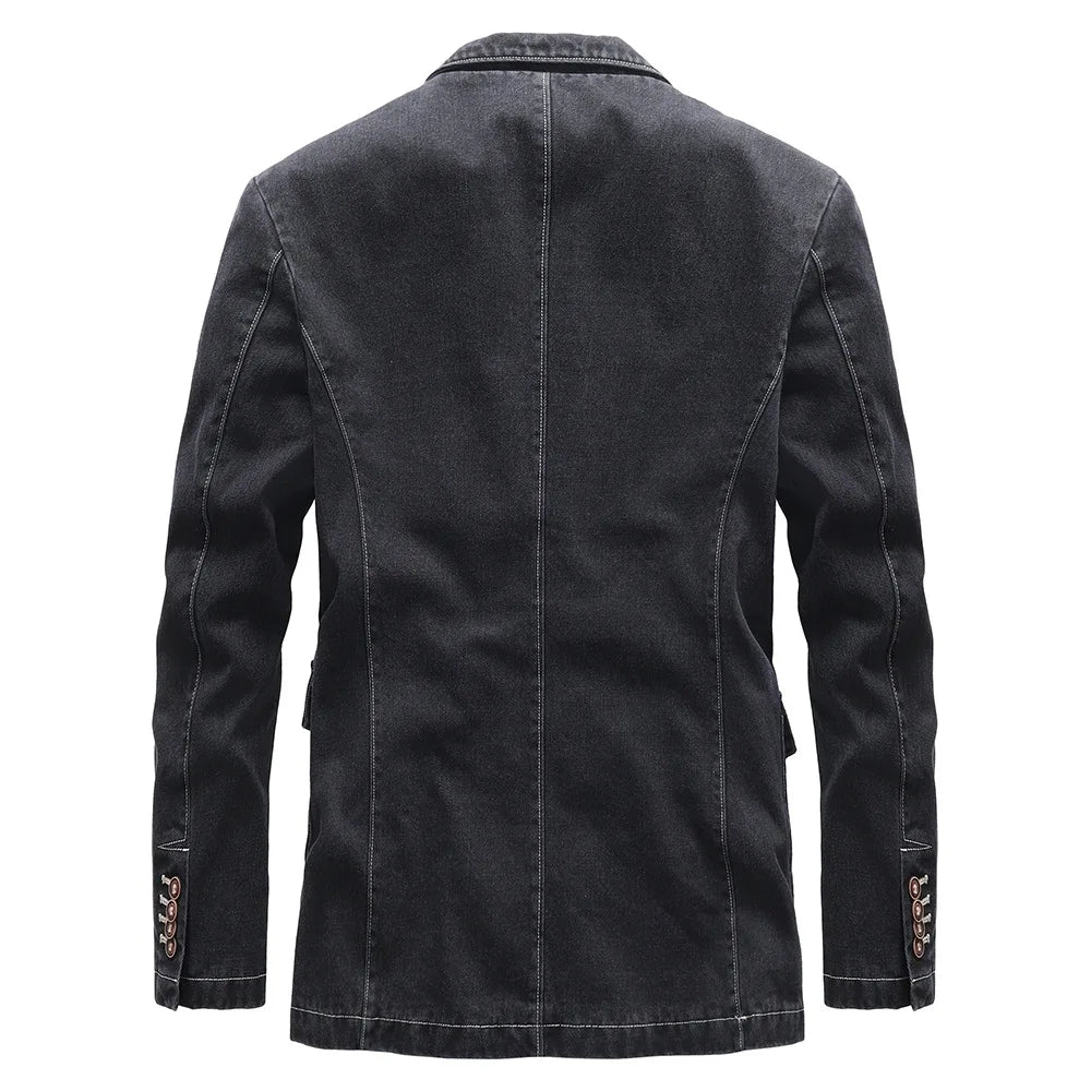 Denim Jacket | Classic Tailored Two Button Style