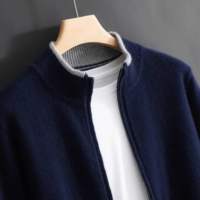 Zip Up Jacket | Minimalist Stand Collar Style