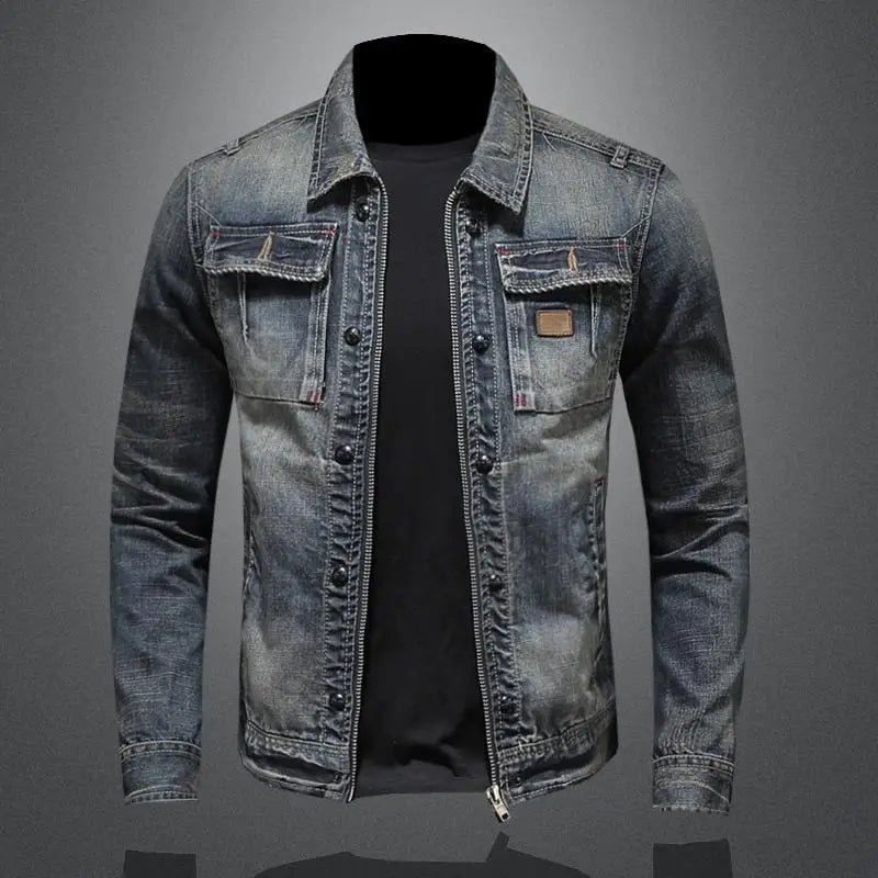 Men's Long Denim Jacket