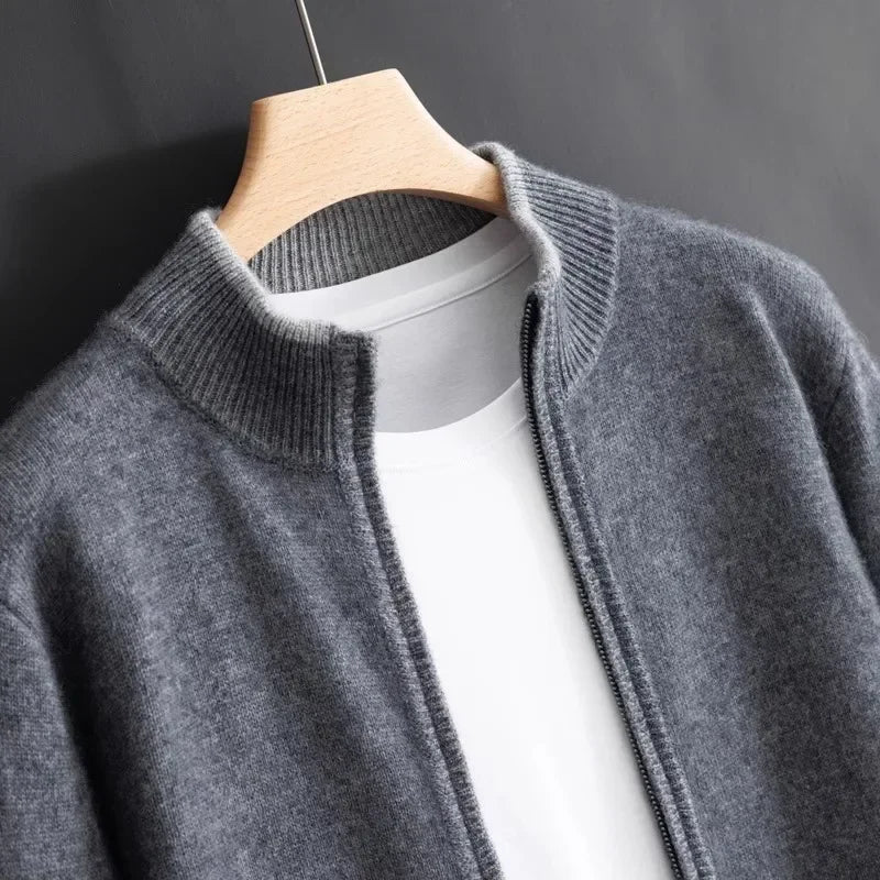 Zip Up Jacket | Minimalist Stand Collar Style