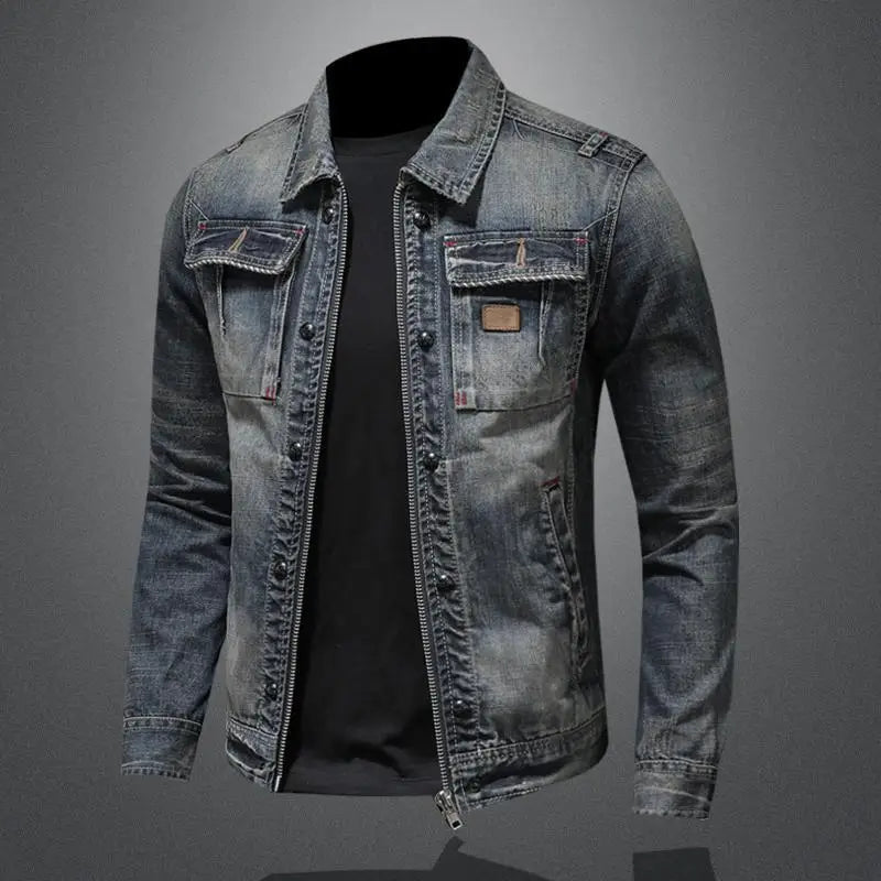 Men's Long Denim Jacket