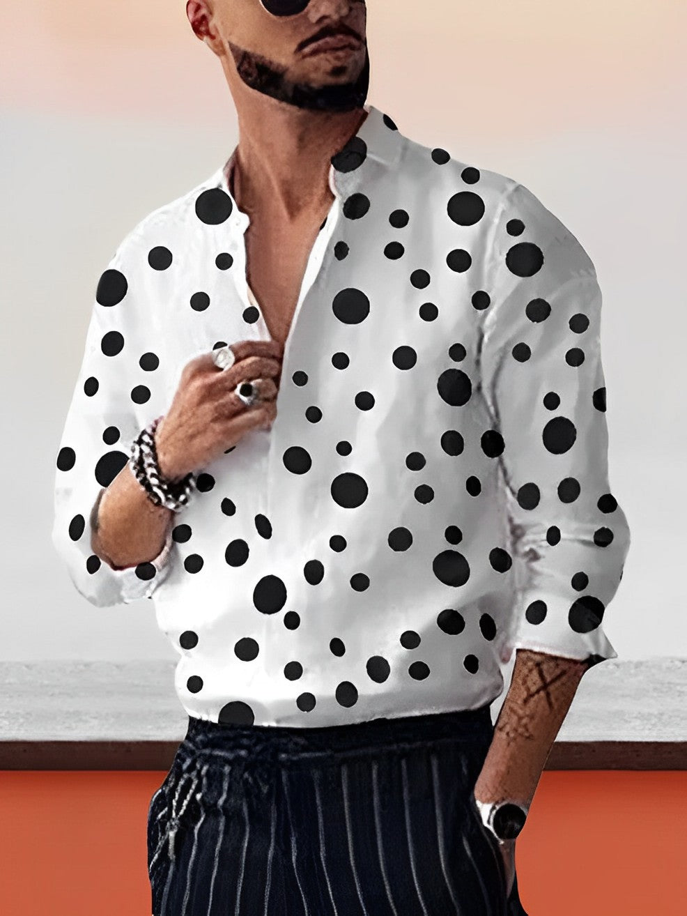 Long Sleeve Printed Blouse - Smart Casual Fit