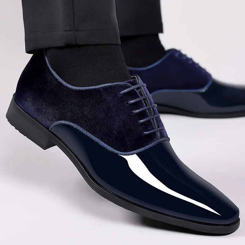 Oxford Dress Shoes - Contrast Finish with Lace Up Design