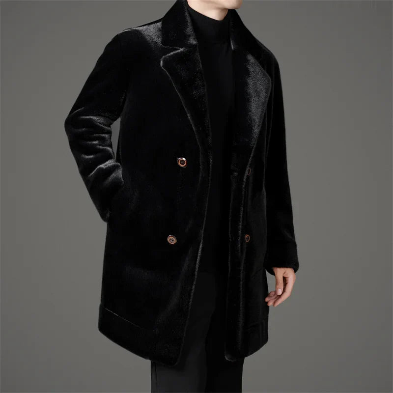Fur Coat | Double Breasted Longline Design