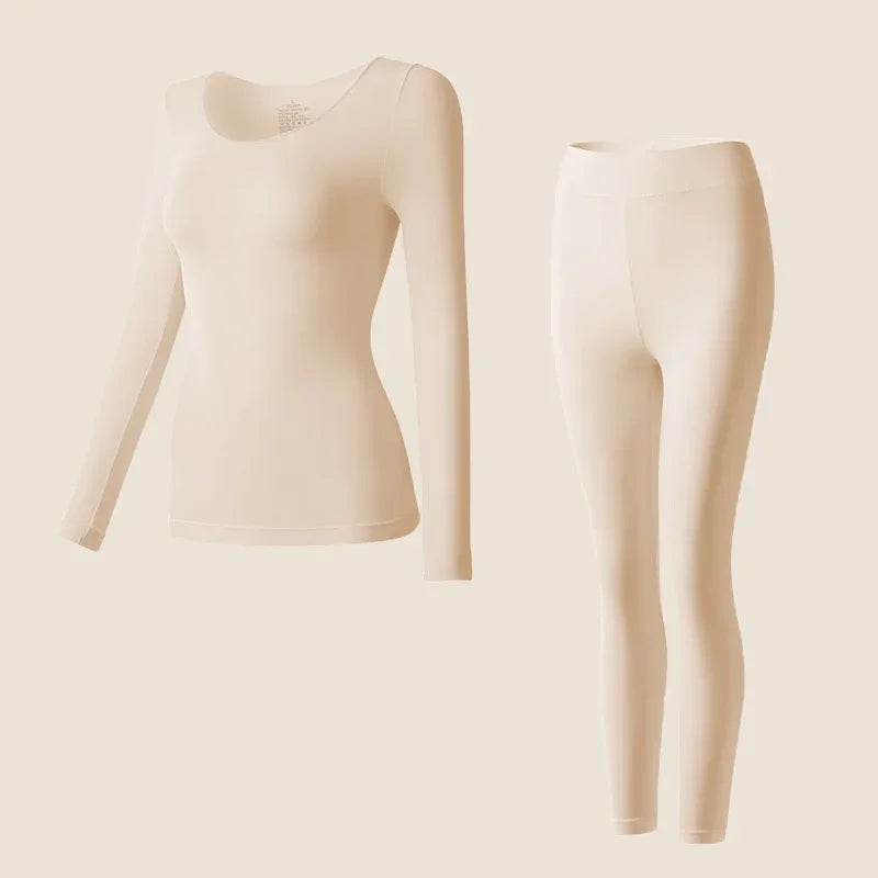 Thermal Underwear Set - Long Sleeve Top with Slim Leggings