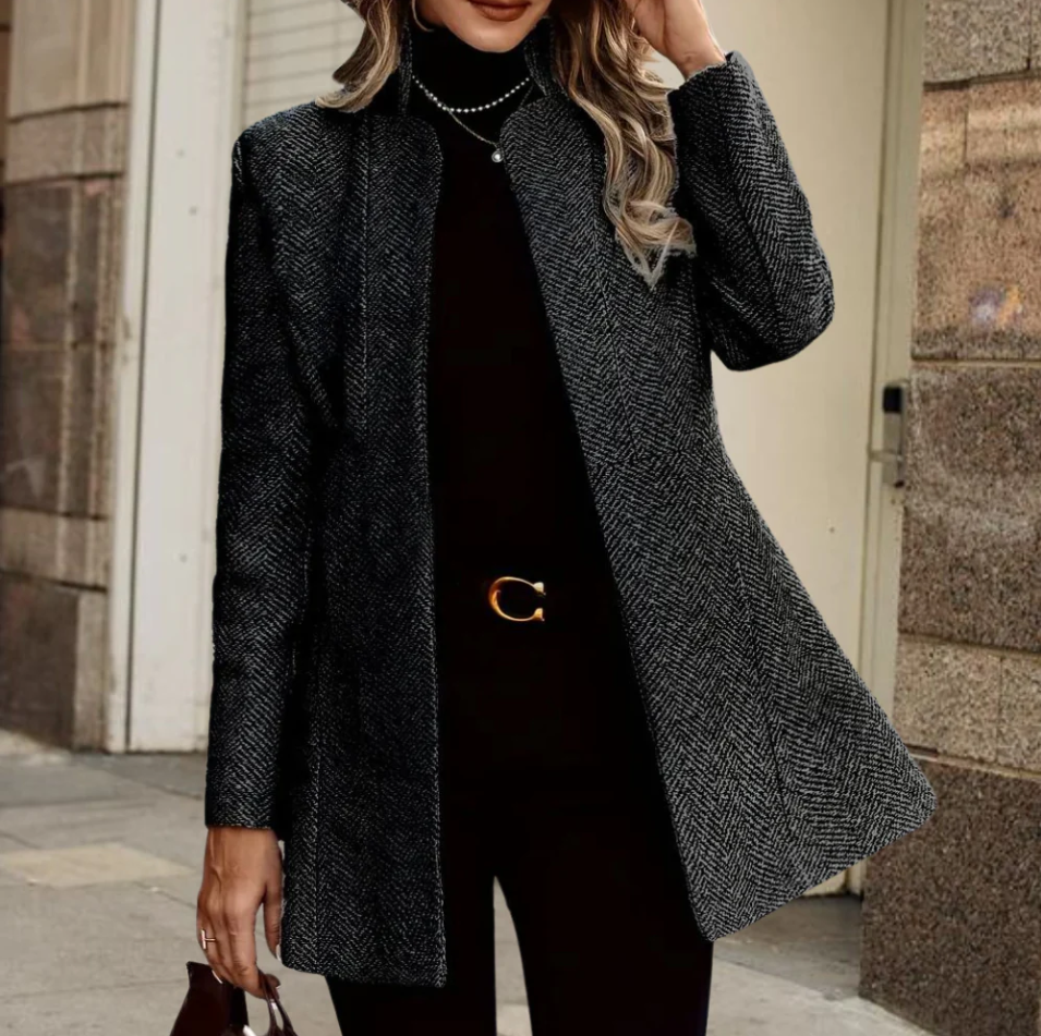 Blazer Jacket - Longline Fit with Open Front Design