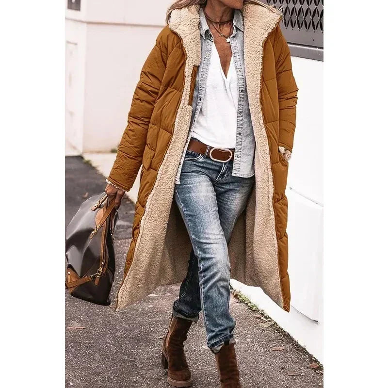 Longline Puffer Coat | Hooded Full Length with Warm Lining