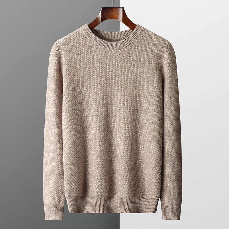Crew Neck Knitted Jumper - Classic Fit Pullover