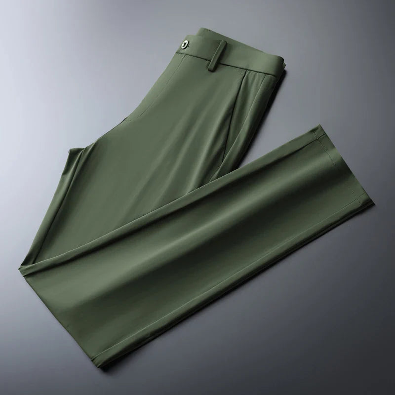 Slim Fit Chinos Work Trousers - Button Waist