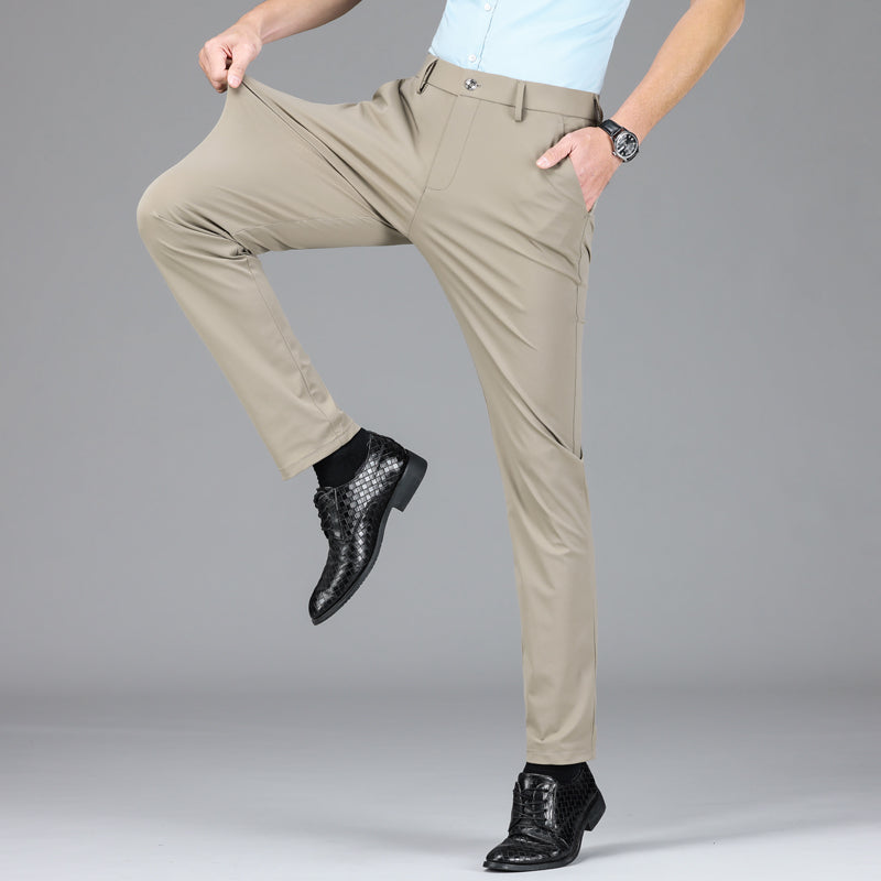 Slim Fit Chinos Work Trousers - Button Waist