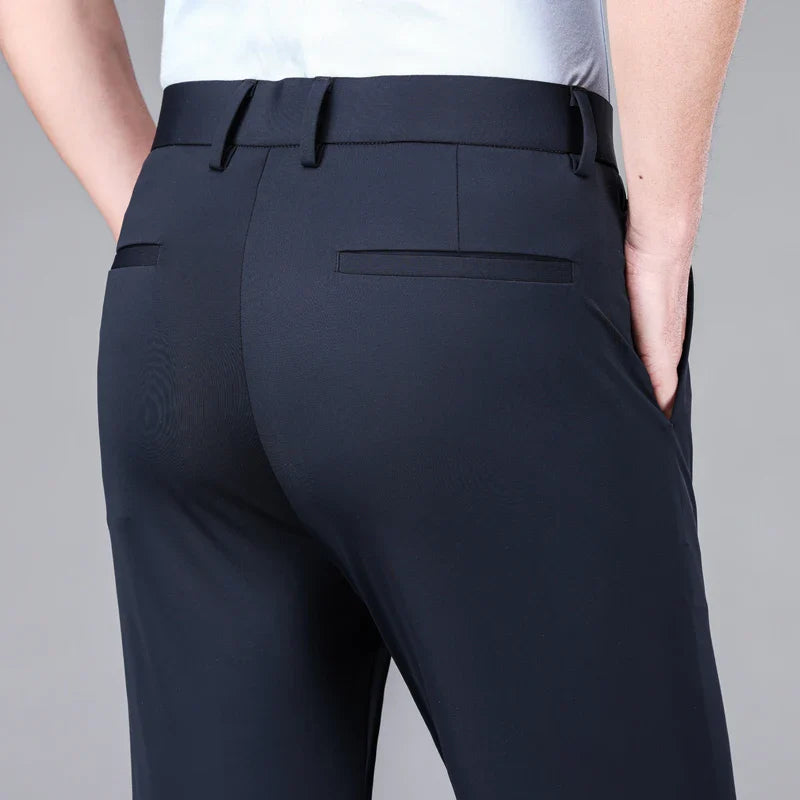 Slim Fit Chinos Work Trousers - Button Waist