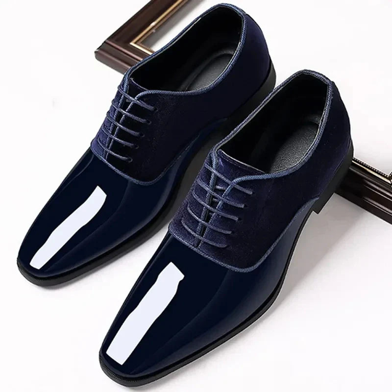 Oxford Dress Shoes - Contrast Finish with Lace Up Design