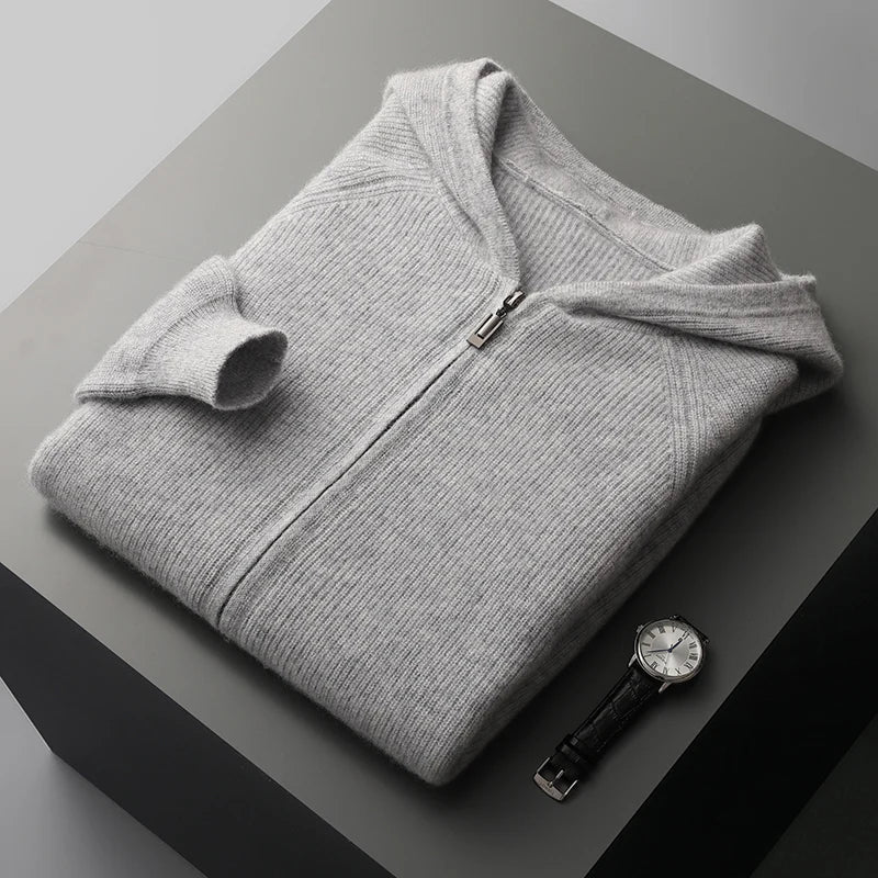 Zip Hoodie - Relaxed Fit with Drawstring Hood