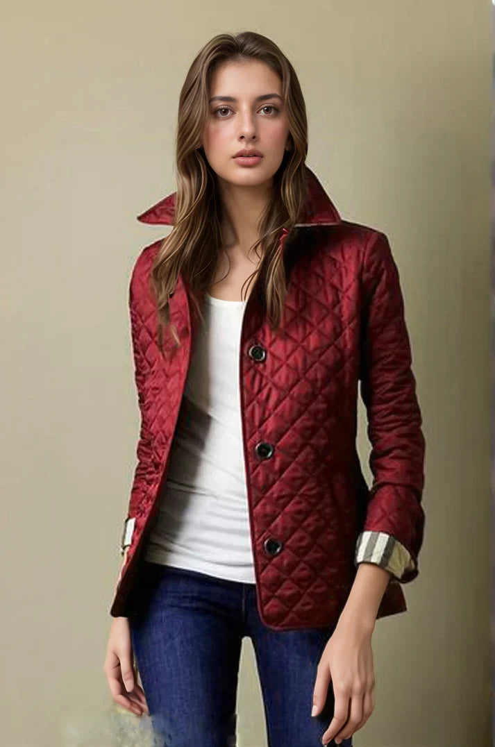 Quilted Jacket - Button Up with Tailored Fit