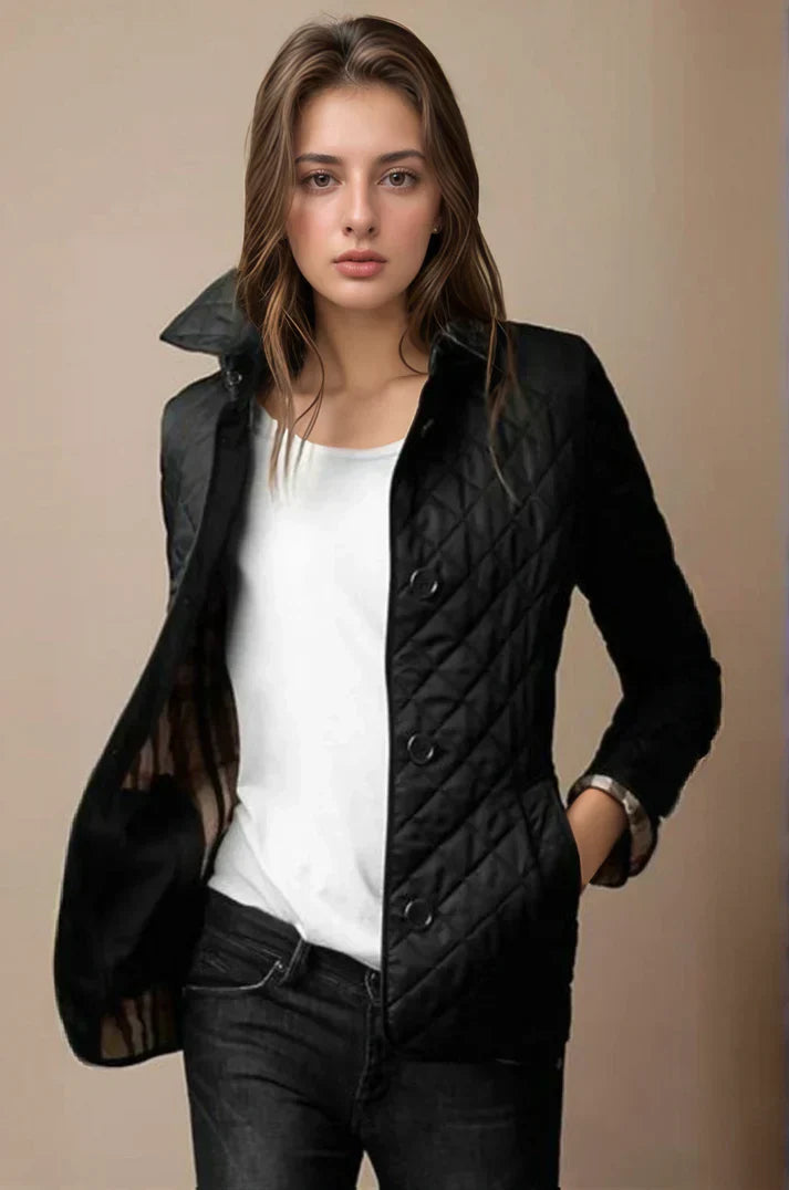 Quilted Jacket - Button Up with Tailored Fit