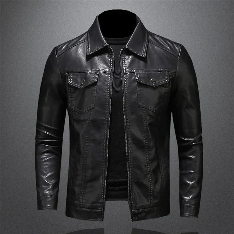 Rovian - a classic leather jacket designed for those who value sustainable style and premium craftsmanship