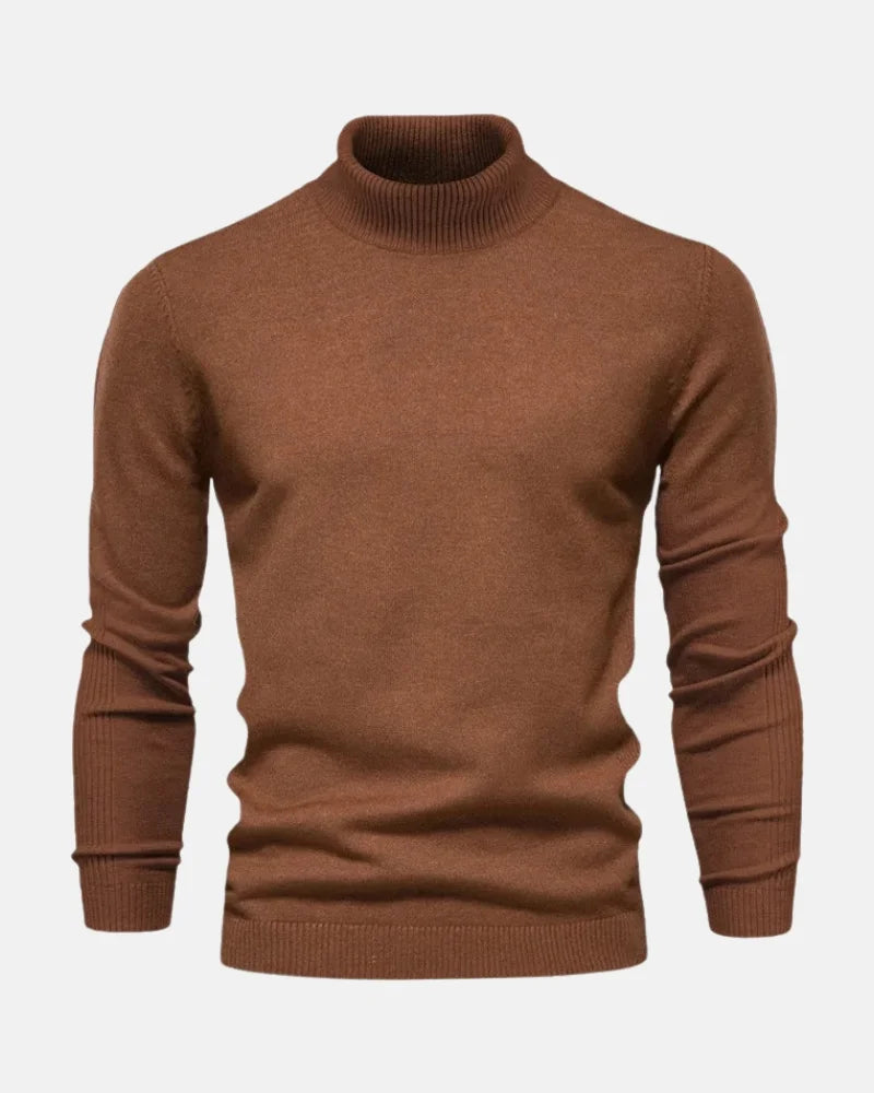 Turtleneck Sweater | Slim Fit with Ribbed Hem and Cuffs