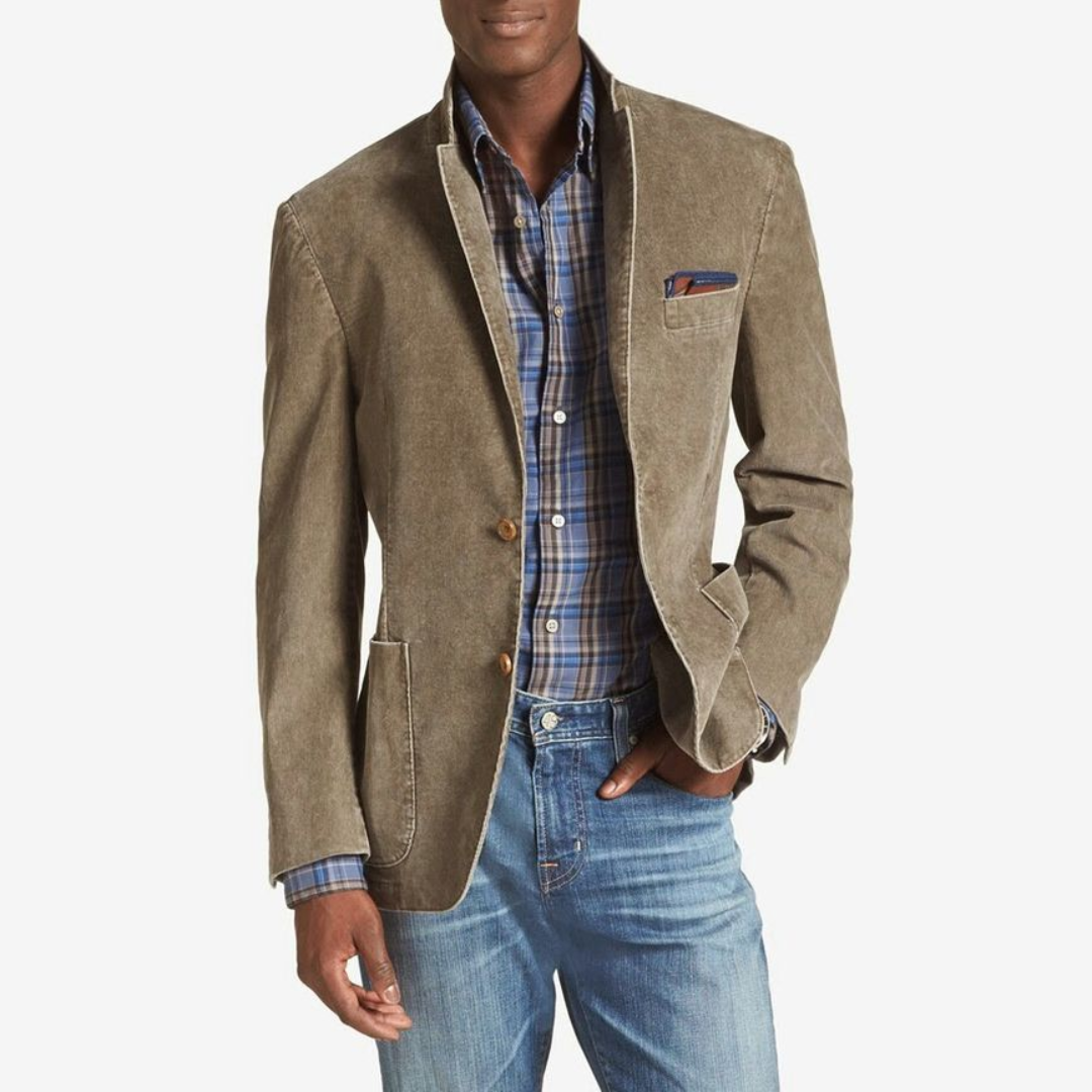 Blazer Jacket - Relaxed Fit with Lapel Detail