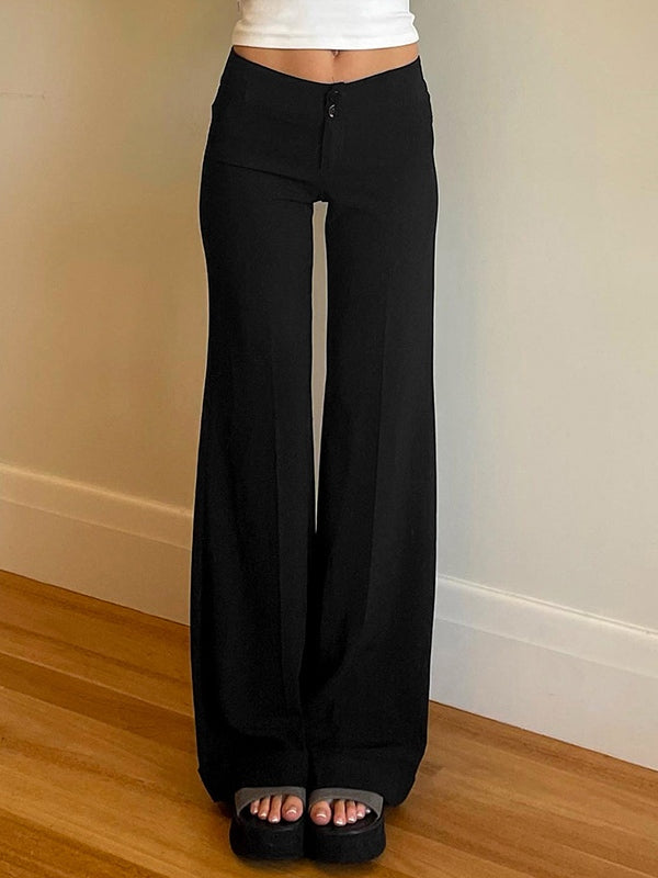 Women’s High Waist Wide Leg Trousers | Flared Loose Fit