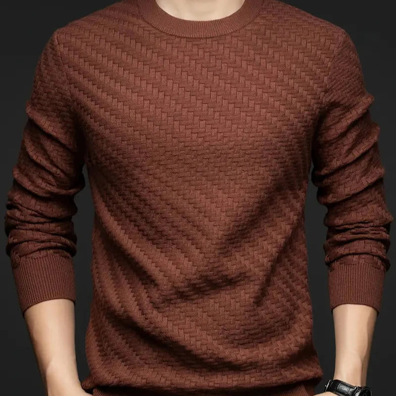 Crew Neck Sweater | Long Sleeve Textured Knit