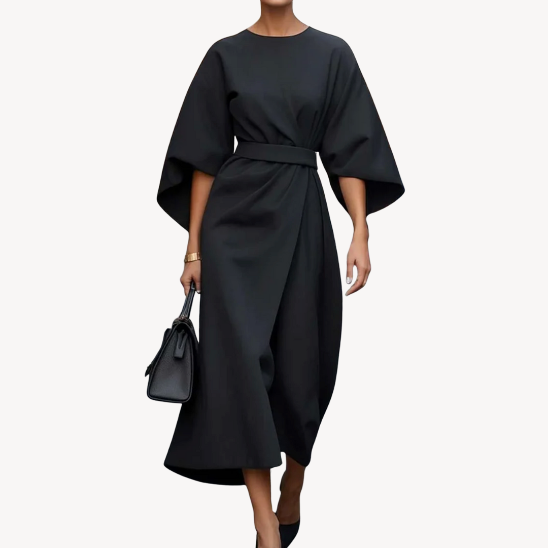 Women's Formal Long Sleeve Wrap Maxi Dress