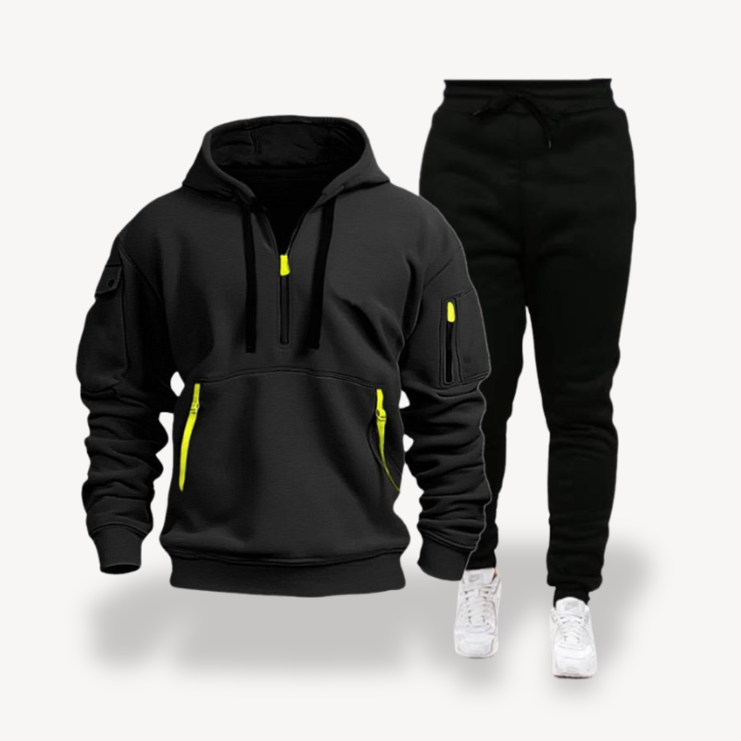 Tech Tracksuit Set - Half Zip Hoodie and Joggers